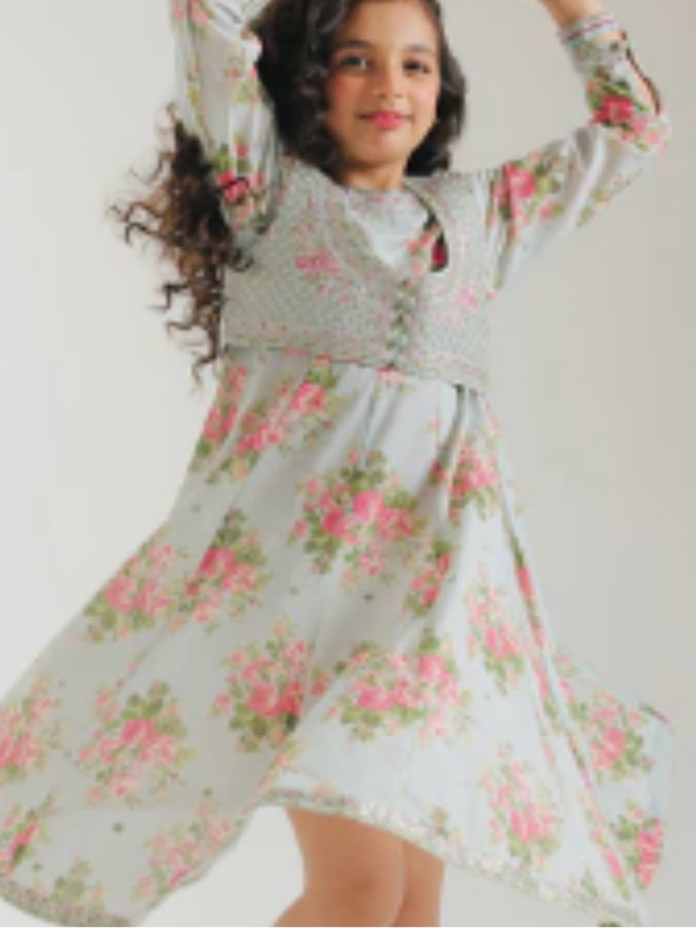 Ethnc brand girls dress frock with jacket Pakistani Indian